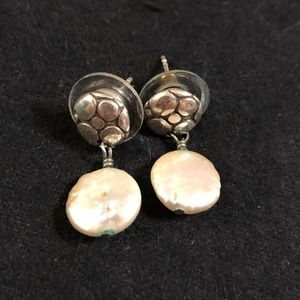Brighton Silver and Pearl Earrings